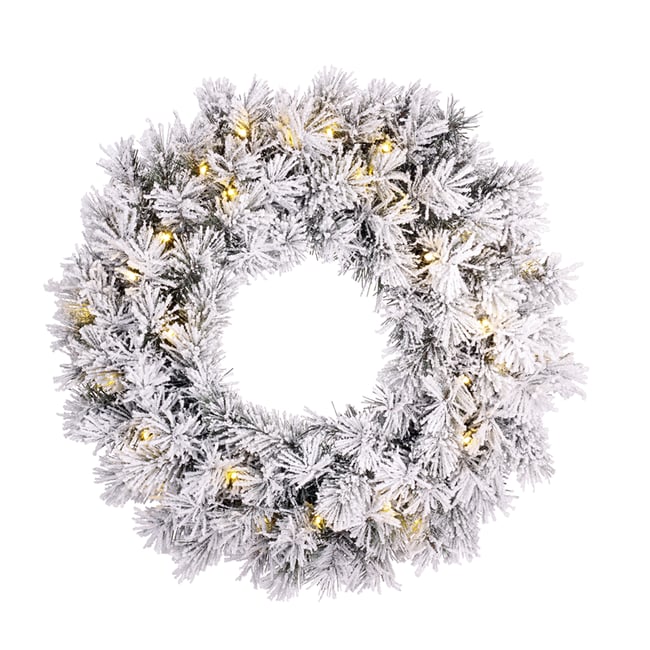 Couronne de Noël avec LED DINSMORE Couleur vert <span itemprop=