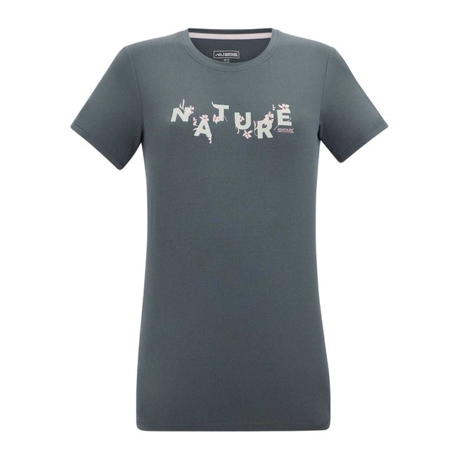 T-shirt de marche motif/style imprimé graphique FINGAL gris bleu foncé imprimé graphique <span itemprop=