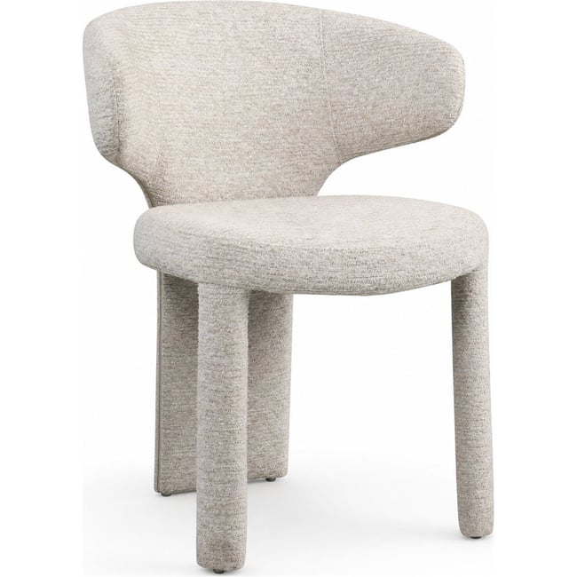 Chaise de repas en tissu texturé Couleur naturel linéaire <span itemprop=