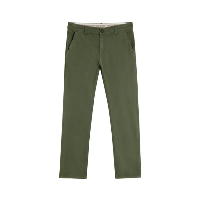 PANTALON CHINO FOURLEAF vert <span itemprop=