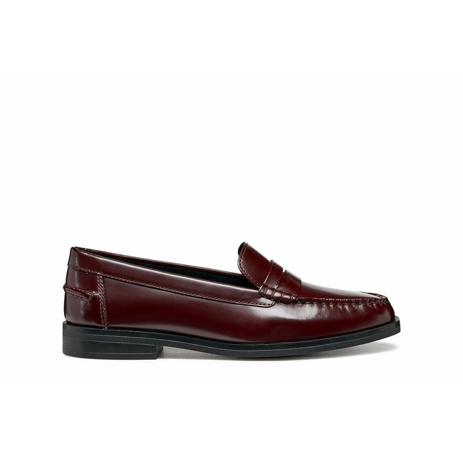 Cloridie Leather Loafers, burgundy, GEOX