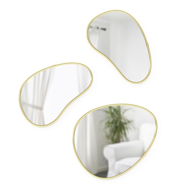 Miroir mural organique Hubba Pebble set 3 - UMBRA