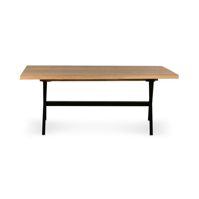 Table à manger  200x100 cm - GIOCOSO Couleur noir / bois <span itemprop=