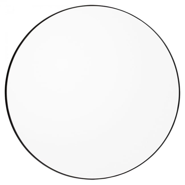 Miroir Mural Circum Clear et Bord Noir Large Rond Diam 110 cm Couleur v002228 <span itemprop=
