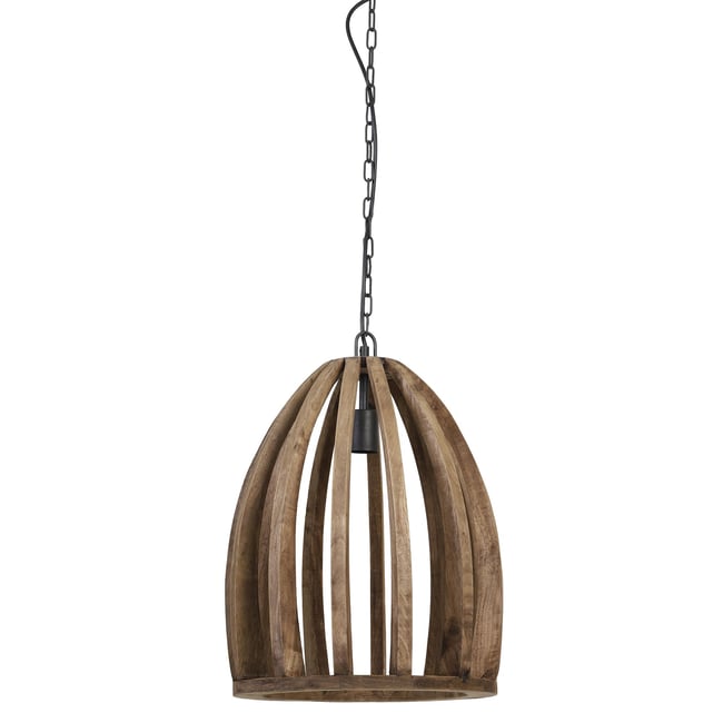 Lampe Suspendue Bois HARANKA Couleur marron foncé <span itemprop=