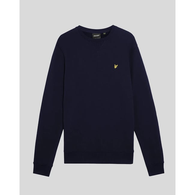 Sweat-shirt col rond en coton bleu foncé marine <span itemprop=