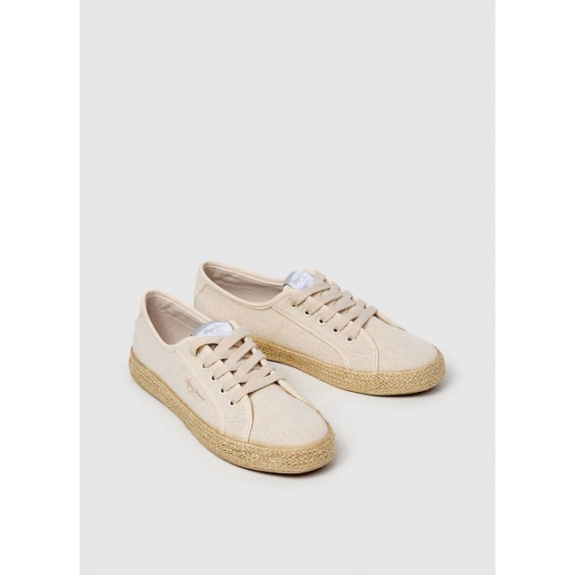 Baskets en toile Brady Jute beige <span itemprop=