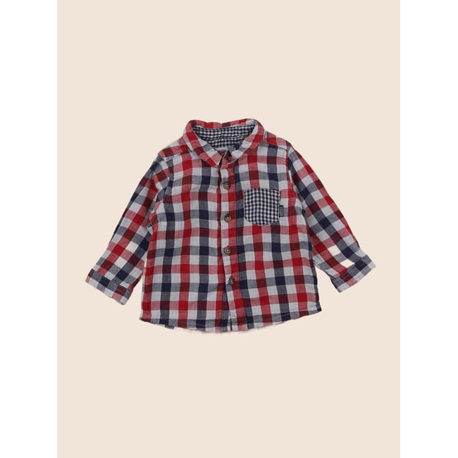 Chemise - Très bon état bleu, rouge <span itemprop=
