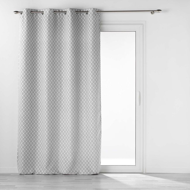 Rideau Jacquard motif losange - DOUCEUR D'INTÉRIEUR
