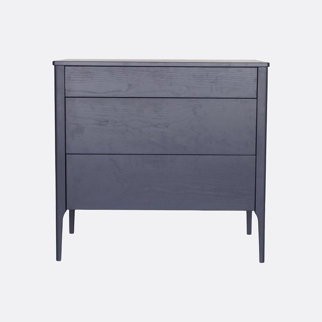 Комод узкий из массива бука графитовый SO'HOME
