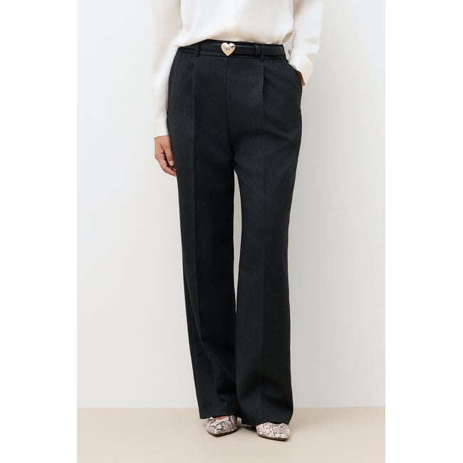 Pantalon ample laine PARAPENTE gris <span itemprop=