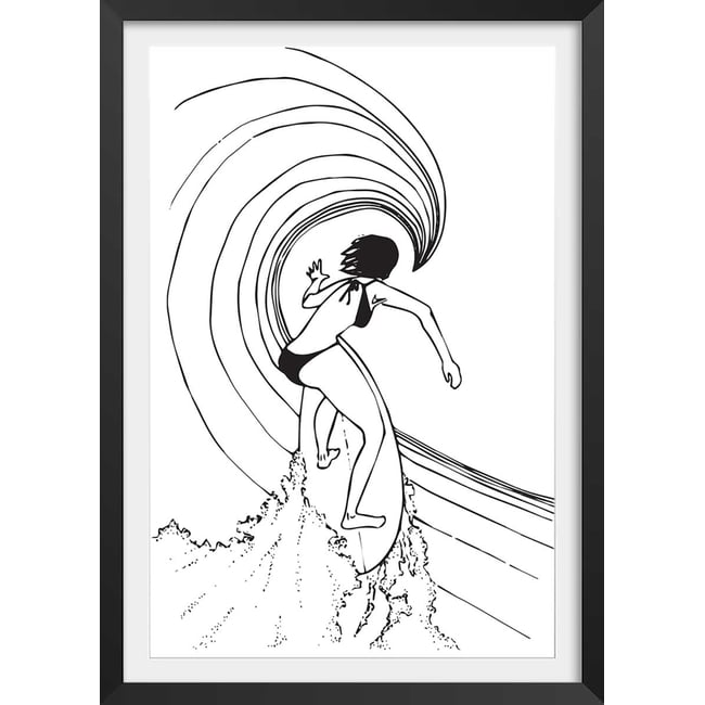 Poster surfeuse tube - HEXOA
