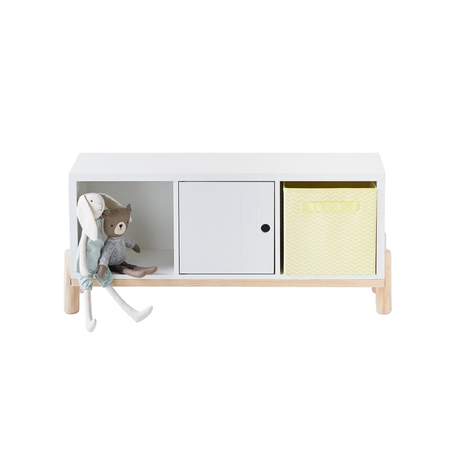 Meuble 3 cases Couleur blanc <span itemprop=