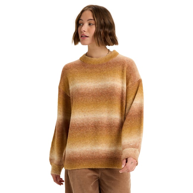 Pull à col rond LOVE AGAIN. noir ochre <span itemprop=