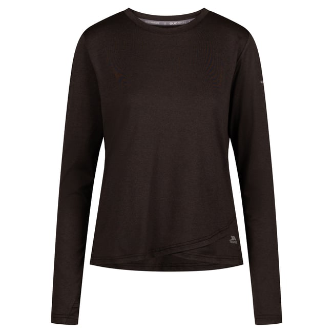 Haut de sport manches longues BRITNEY gris chiné <span itemprop=