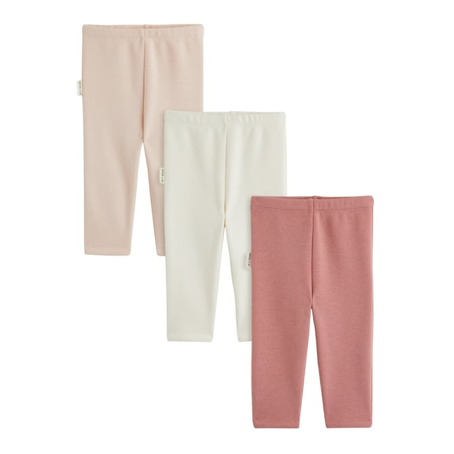 Lot de 3 leggings enfant en molleton ultra chaud rose <span itemprop=