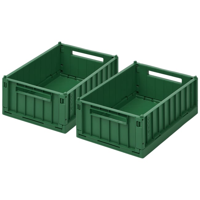 Lot de 2 caisses de rangement Weston S Couleur vert <span itemprop=