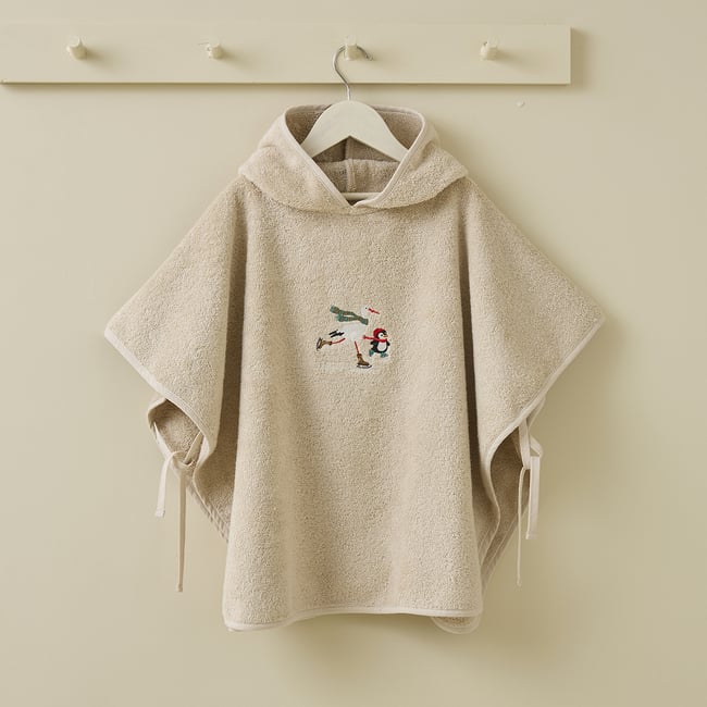 Poncho enfant LOU ET CELESTIN beige <span itemprop=