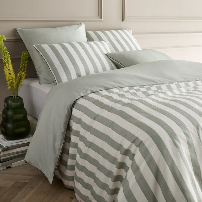 Bleuenna Striped Organic Cotton & Lyocell Duvet Cover - AM.PM