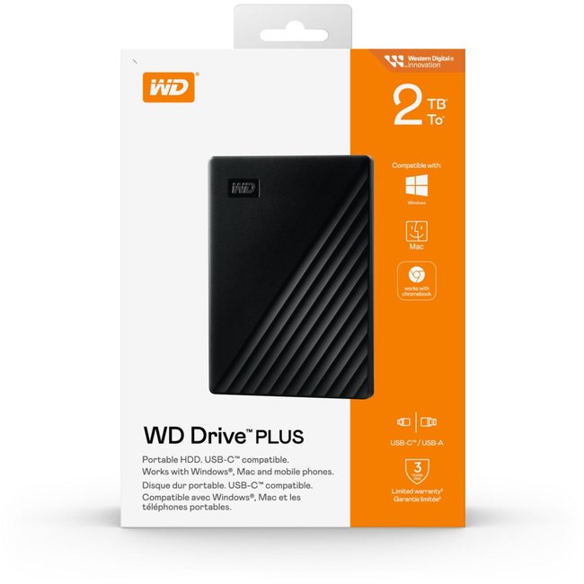 Disque dur externe Drive PLUS 2TB - WESTERN DIGITAL