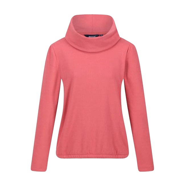 Sweat uni à col bénitier rouge clair <span itemprop=
