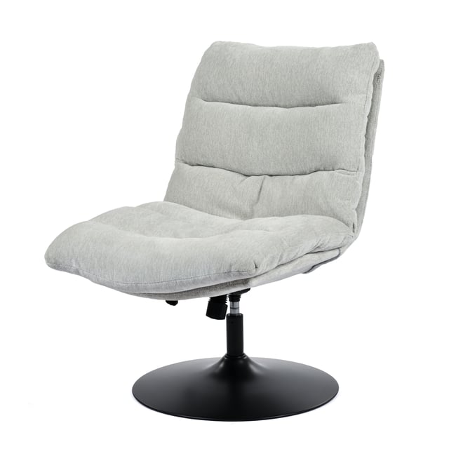 Chaise de bureau rotatif hauteur réglable avec inclinable sans accoudoirs, LAMBERYOFFICE Couleur gris clair <span itemprop=