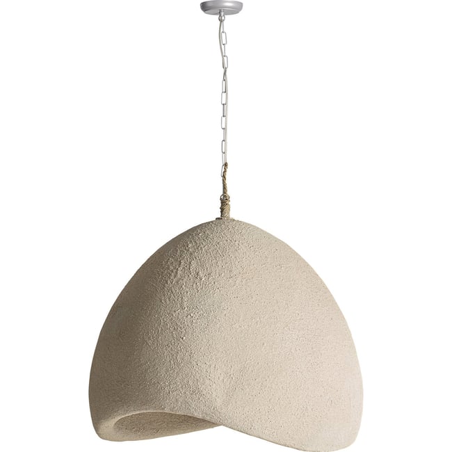 Lustre suspendu contemporain, Format carré Couleur blanc cassé contemporain <span itemprop=