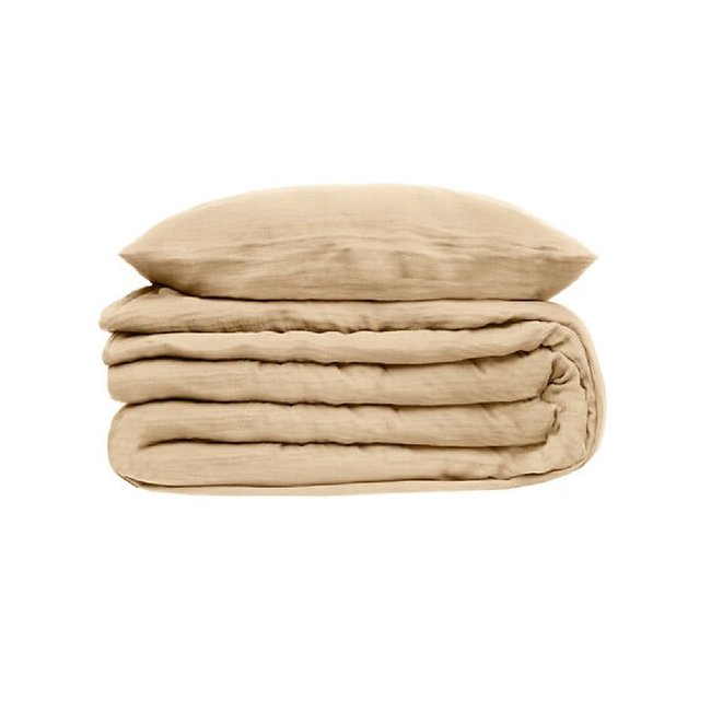 Housse de couette et taies double gaze de coton Doux Reve Flora - ATMOSPHERA