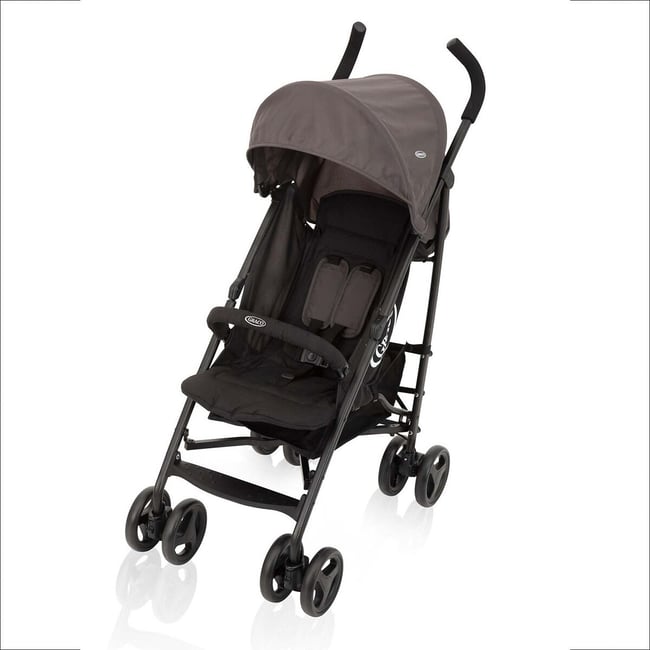 Poussette canne Travelite  noir/gris <span itemprop=