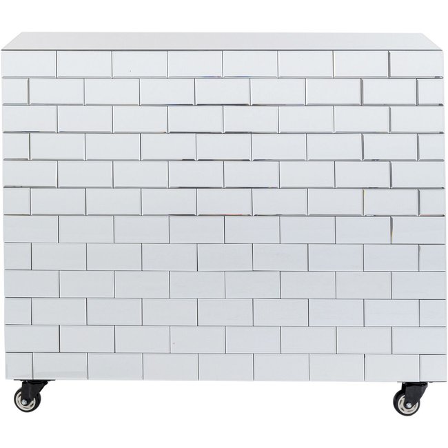 Bar briques en verre miroir, SOLEA Couleur argent <span itemprop=