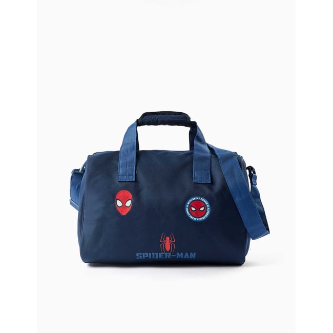 Sac de sport avec imprimé Spider-Man bleu foncé <span itemprop=