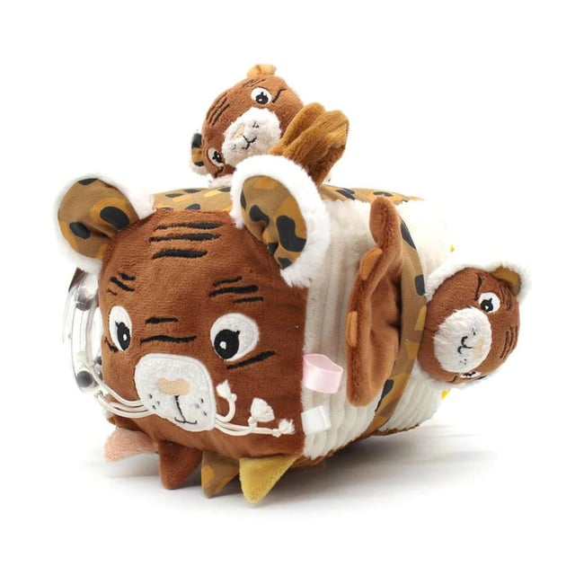 Cube d'activités marron, blanc, noir <span itemprop=