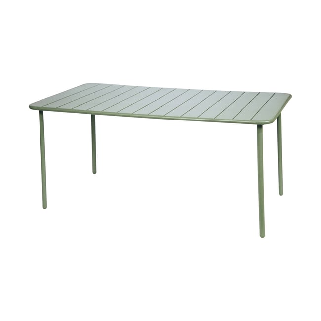 Table de jardin métal 6-8 places AMÉLIA vert <span itemprop=