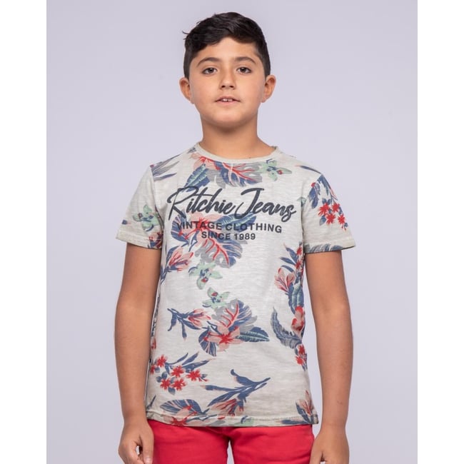 T-shirt Col Rond Pur Coton Motifs Nalko-j - RITCHIE