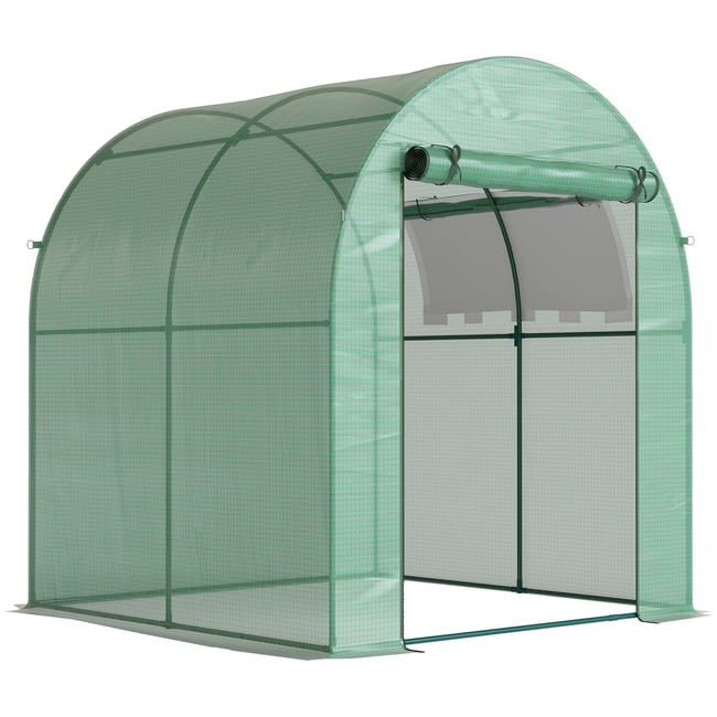 Serre en tunnel PE Vert - OUTSUNNY