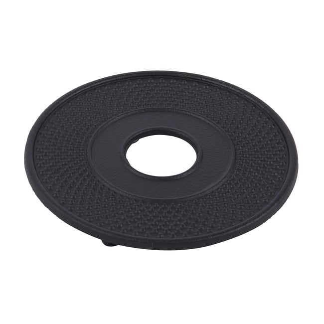 Dessous de théière de 13,5 cm en fonte Couleur noir <span itemprop=