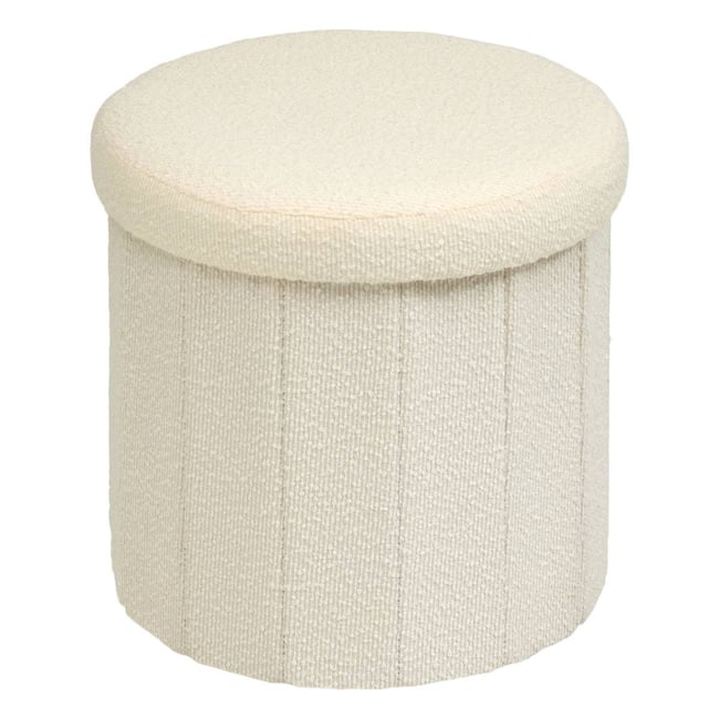 Pouf rond pliable avec rangement FINK - ATMOSPHERA