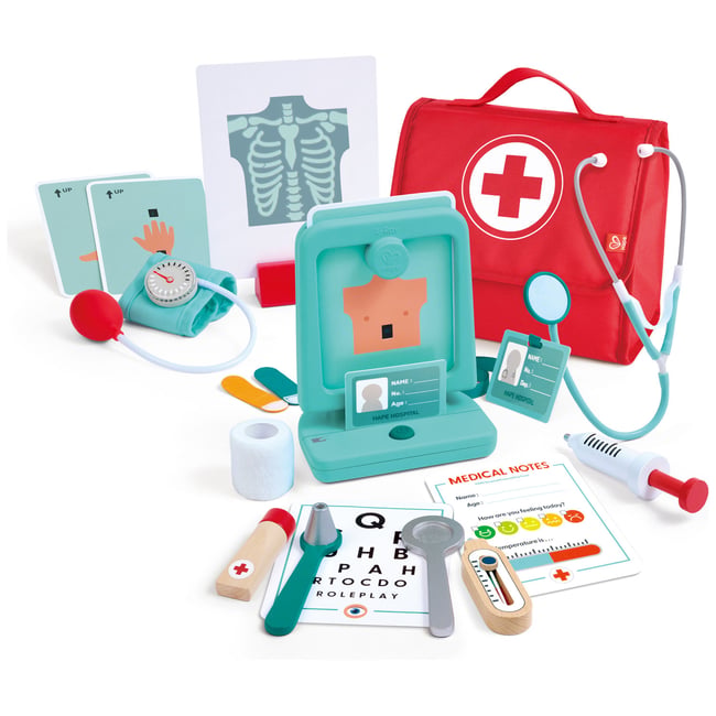 Kit du petit docteur bleu, blanc, rouge <span itemprop=
