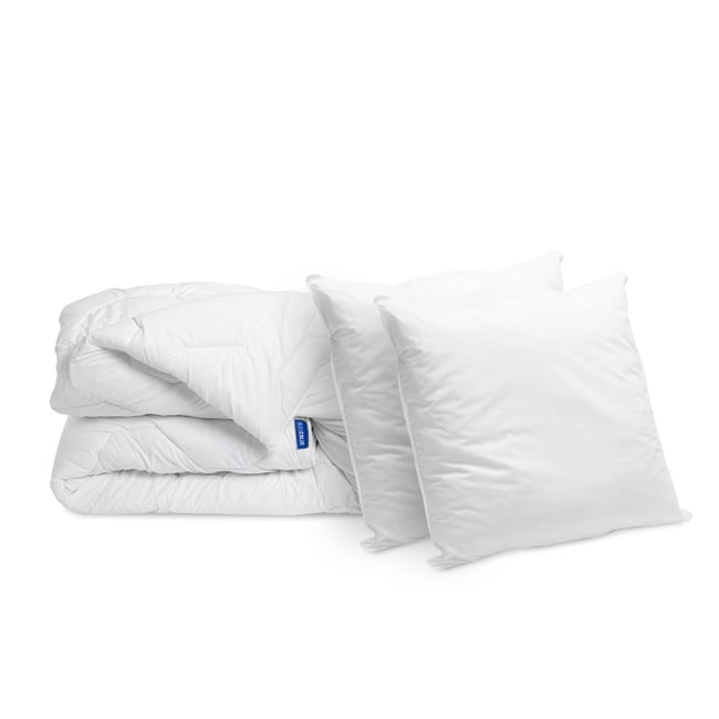 Pack Hôtel Couette Très Chaude + Oreiller(s) Qualité Percale Couleur blanc <span itemprop=