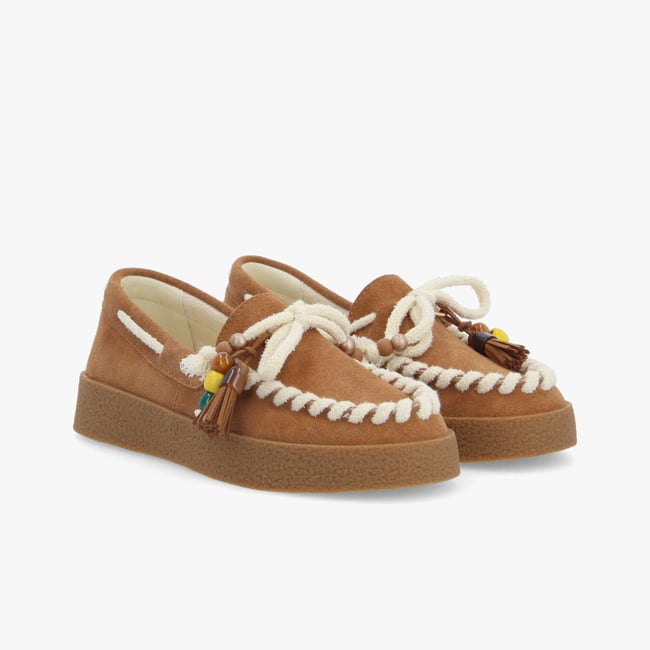 Mocassins LOU marron <span itemprop=