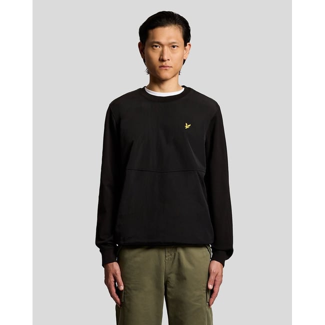 Sweat-shirt demi-manche raglan noir jais <span itemprop=