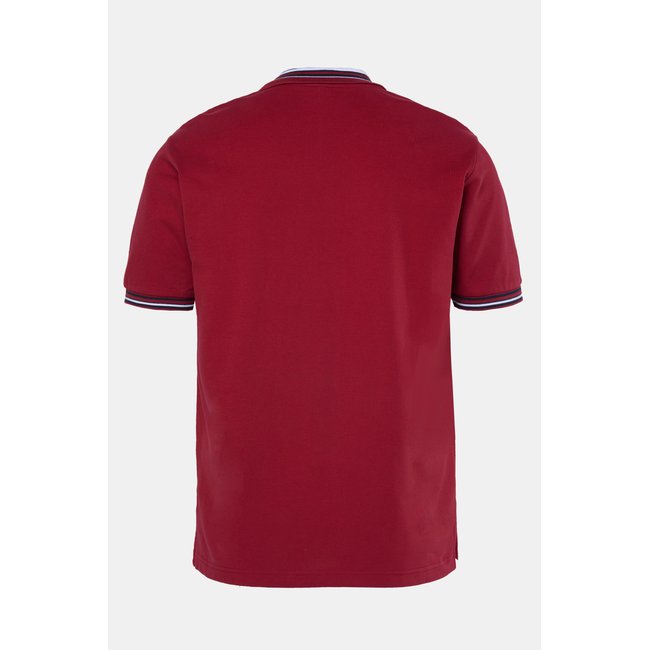 Polo en piqué rouge bordeaux <span itemprop=