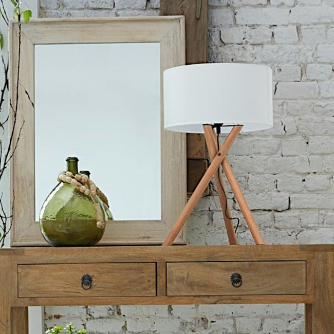 Lampe Trépied en pin 3 pieds 