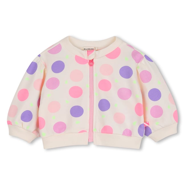 Cardigan en molleton rice <span itemprop=