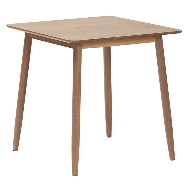 Table à manger carrée 4 personnes, BONIFACIO Couleur marron teint noyer <span itemprop=