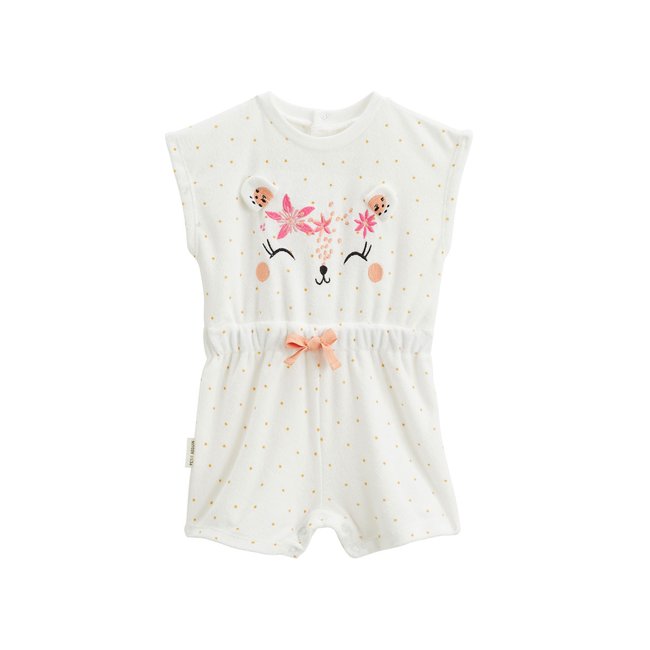 Barboteuse bébé en éponge Bahamas ecru <span itemprop=