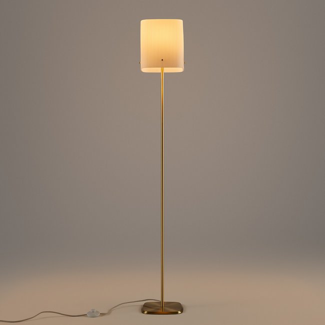 Danny brass and streaked glass floor lamp white brass La Redoute Interieurs La Redoute