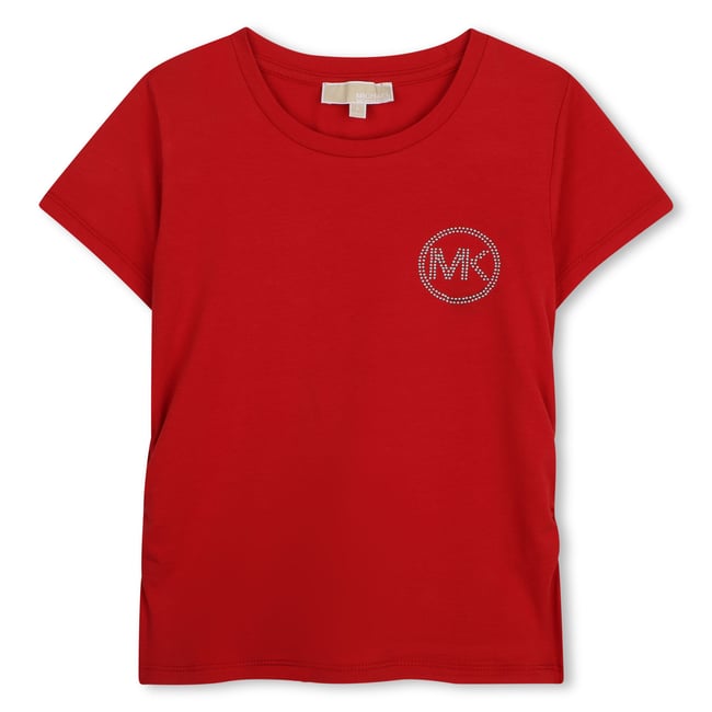 Tee-shirt manches courtes rouge profond <span itemprop=