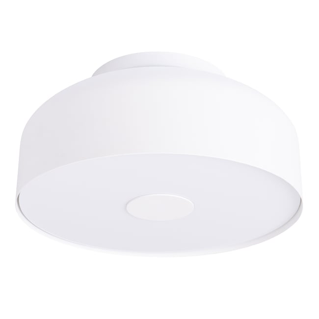 Plafonnier Acier Blanc E27 4 Omiq Couleur blanc <span itemprop=