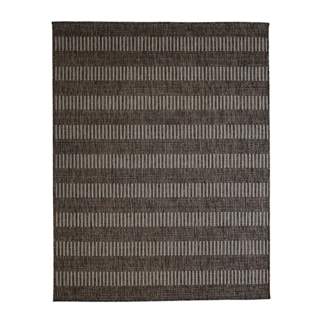 Tapis intérieur-extérieur aspect jute motif lignes - THE DECO FACTORY